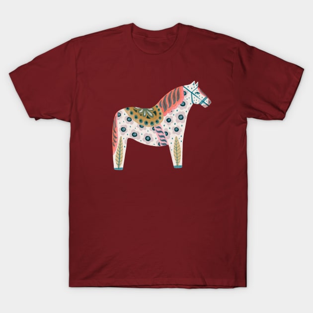 Dalecarlia Horse white T-Shirt by Rebelform